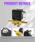 Replacement Solenoid Valve For Cleaning Machines 2037436 2037436, Easy Install And Durable Build, Keeps Your Carpet Cleaner Running Smooth, Compatible With Models 40M1 86T3 Bg10N2, Ideal Upgrade For Upright Carpet Cleaners - black brass valve
