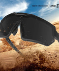 Light Adapting Transition Lenses For Serious Sun Glare Blocking Safety Glasses With Ansi Z87 Certification in matte black.