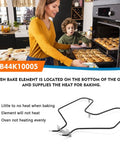 Woman baking with Bake Element Oven Heating Replacement For General Electric Hotpoint Kenmore WB44K10005 in kitchen.