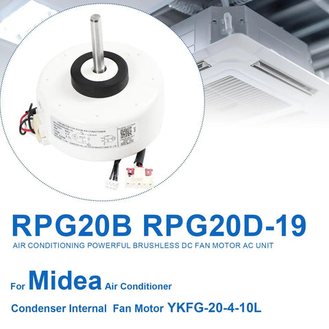 Beefy Brushless DC Air Conditioning Fan Motor 208-230V 60Hz 20W Internal Condenser Replacement for Midea AC Units YKFG-20-4-10L