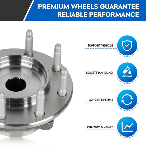 Side view of 4X4 Front Wheel Bearing And Hub Assembly For Chevy Avalanche Suburban Silverado 1500 2500 3500 HD And GMC Sierra 1500 2500