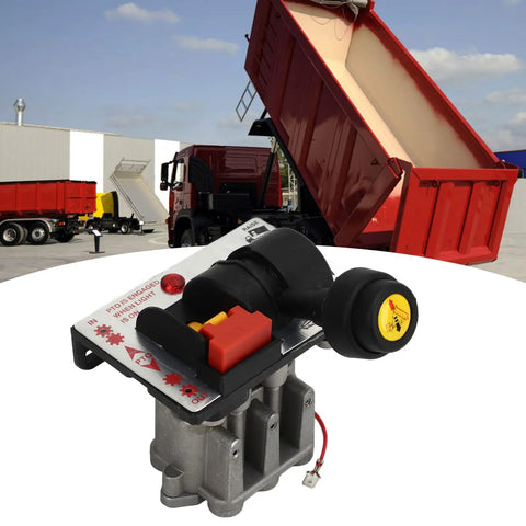 Proportional Control Valves With PTO Switch For Dump Truck Hydraulic System, visible mounted on a hydraulic system next to tipper truck.