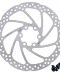 160mm 6-Bolt Stainless Steel Disc Brake Rotor for Road, MTB, and BMX Bikes, beefed-up stopping power, 6-bolt hub fit