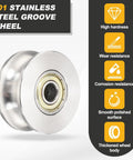 Heavy Duty U Groove Pulley Wheel Machined From 201 Stainless Steel For Zero Slippage Belt Transmissions that is polished and durable.