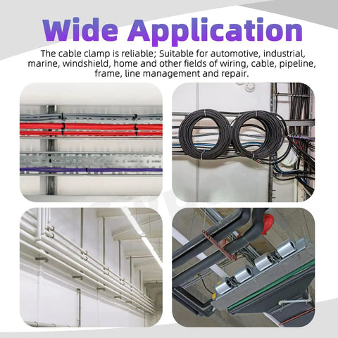 Go To DIY Cable Clamp And Hardware Kit With 161 Piece Bundle Including 64 Vinyl Coated Cable Clamps In 5mm To 25mm Range applications