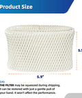 Product size of WF2 Compatible Humidifier Filter Replacement 2 Pack For Starry Night And Kaz Models V3500N V3700 V3100 V3900 VEV400 PWF2
