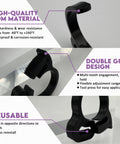 Close-up of 146 Piece Nylon Hose Clamp Set With Double Grip Ratcheting Clamps In 10 Sizes, features of high-quality POM material.