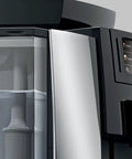 Top Shelf Smart Coffee Machine Water Filter With Integrated Rfid Chips Removes Limescale Heavy Metals And Chlorine Extends Appliance Lifespan For Slick Daily Brewing close-up of grey Jura brewing machine with water reservoir.