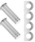 Motorcycle Foot Pedal Mount Kit With Metal Foot Pegs And Silver Spring Washers For Enhanced Stability And Easy Install Universal Footrest Bolt Set With Two Pins, iron washers
