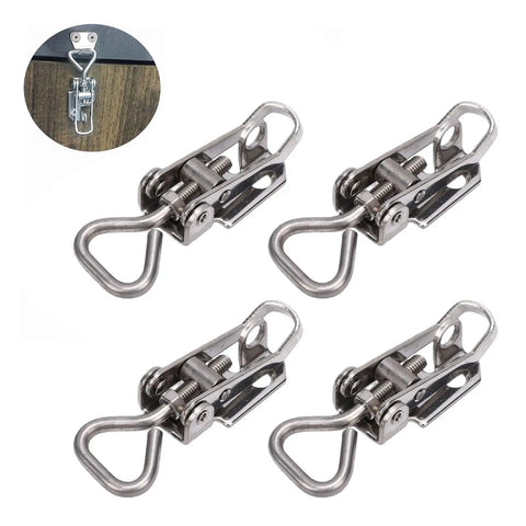 Beefy 4 Piece Marine Grade 304 Stainless Steel Toggle Latch Clamp Hardware Kit With Screws For Boats Yachts RV Cabinets Wooden Boxes
