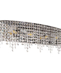 Crystal Drape Vanity Light 24 Inch Chrome Over Mirror For Powder Room, Bling Linear Wall Sconce With Sparkling Crystals