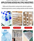 Heavy Duty Automatic Pallet Wrapping Machine With Wide Stretch Film Roll Wrapper for beverage and bulk cargo packaging.