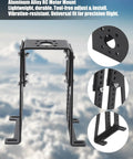 Electric Plane Motor Mount Adjustable Height Aluminum Brushless Motor Stand for 2 to 4.3 Inch Motors, front view.