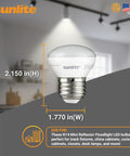LED R14 Mini Flood Light Bulbs 4W Equivalent, 250 Lumen, E26 Medium Base, Dimmable, ETL Listed, 2700K Soft White in kitchen