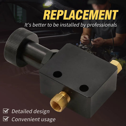Pro Grade 1/8NPT Brake Proportional Valve for slick stopping power, heavy duty aluminum alloy build with knob, ideal for racing setups.