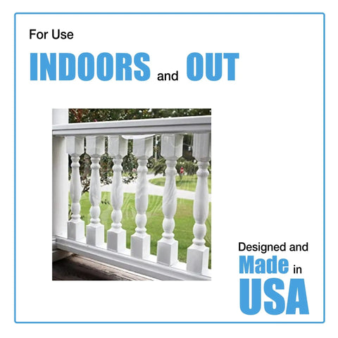 Clear Baby Safety Banister Guard Net, 33 By 10 Feet Roll, No Sweat Tie Strap Install, Toddler Proof Railing Cover for indoor use.