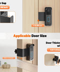 Anti Theft Doorbell Mount For Video Doorbell Gen 1 And Gen 2 No Drill With Rain Cover installed on wooden door