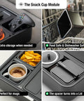 Ultimate Sofa Tray Caddy With Armrest Table, Phone Holder, Remote Organizer And Snack Storage, Gyro Stabilized Cup Holder