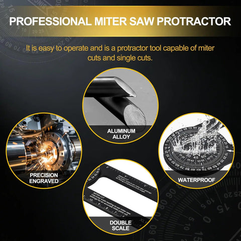 Dead On Aluminum Miter Saw Protractor Angle Finder Tool For Crown Molding And Trim Work Heavy Duty Carpenter Gauge with precision engraving