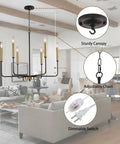 Brushed Gold 8 Light Sputnik Chandelier Pendant Ceiling Light for Dining Room Kitchen Bedroom Modern Mid Century Style 26 Inch Hanging Fixture With Stylish Contemporary Vibe And Easy Install, featuring sturdy canopy, adjustable chain, and dimmable switch in a living room.