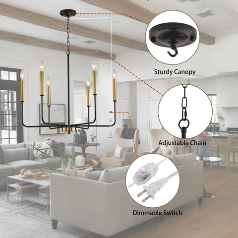 Brushed Gold 8 Light Sputnik Chandelier Pendant Ceiling Light for Dining Room Kitchen Bedroom Modern Mid Century Style 26 Inch Hanging Fixture With Stylish Contemporary Vibe And Easy Install, featuring sturdy canopy, adjustable chain, and dimmable switch in a living room.