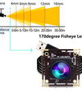 16MP USB Camera Module With 170 Degree Fisheye Lens For Raspberry Pi And PC, High Resolution 4656x3496 Webcam, IMX298 Sensor