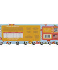 Back view of Mini Ceramic Flower Bus Grow Kit Four Pack With Colorful Retro Bus Planters And Seeds Daisy Cosmos Calendula Coneflower
