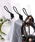 Rustic Entryway Hooks 10 Pack Black Wall Mounted Vintage Double Coat Hangers holding accessories on wall