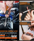 Go-To 368-Piece Home Repair Tool Kit With Drawer Toolbox Set Built Tough for Home Office Garage and DIY Projects screwdrivers in use