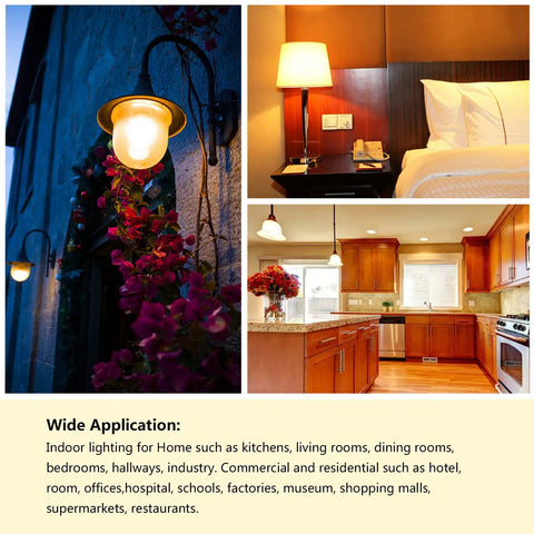 Indoor and outdoor applications of 35W LED Light Bulb E26 Base Daylight White 6000K 3500 Lumens Non Dimmable 3 Pack