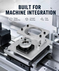Rock Solid Hollow Rotary Actuator With Fine Tune Belt Tension Cnc Machined Aluminum Plate For 86Mm Stepper Motor Zero Lag Indexing For Packing And Inspection Lines Built Tough To Handle The Daily Grind mounted on a machine.