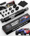 Tailgate Assist Shock For 1999 To 2007 Chevy Silverado And GMC Sierra Trucks, No Drill Install kit components displayed
