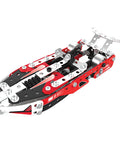 Detailed view of a racing vehicle from the Ten In One Racing Vehicle STEM Build Kit Hands On With 225 Parts And Real Tools For Kids Ages Eight And Up