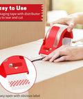 Two Roll Clear Heavy Duty Packing Tape With Dispenser Pack Strong And Durable Shipping Tape 1.88 Inch By 55 Yards Per Roll in use