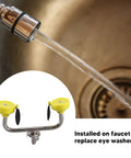 Must Have Eyewash Station With Aerated Spray for faucet replacement, wall-mounted 304 stainless steel nozzle quick rinse