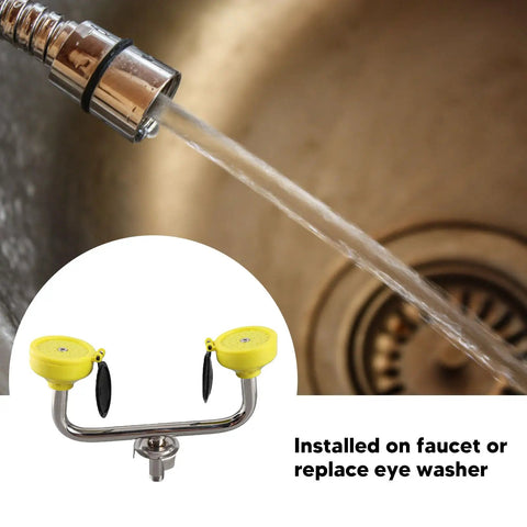 Must Have Eyewash Station With Aerated Spray for faucet replacement, wall-mounted 304 stainless steel nozzle quick rinse