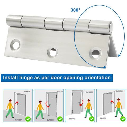 Rock Solid Three Inch Stainless Steel Folding Butt Hinges In Brushed Silver, Heavy Duty Rust Proof Hardware For Workshop Projects And Cabinet Assemblies, Premium Eight Pack To Bang Out The Work Fast