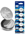 Family Approved CR2025 3V Lithium Coin Batteries 5 Pack Hella Safe Child Resistant Blister Design, shown with battery inside packaging.