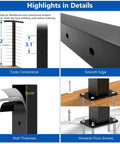 Highlights of Built Tough 42 Inch Modular Cable Railing Corner Post For Deck And Porch Projects featuring T304 stainless steel core.