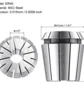 ER40 Spring Collet 1/2 Inch Clamping For CNC Milling Lathe Engraving Tool Pro Grade 40Cr Steel Precision detail view