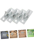 Beefed-Up Four Pack Heavy Duty Wall Mount Gate Hinges For Wood Doors And Fence Posts, Easy Install With Screws, Built To Handle Heavy Loads, Rugged Gate Hardware For Outdoor Fences And Entry Gates, silver steel wall-mount hinges with screws