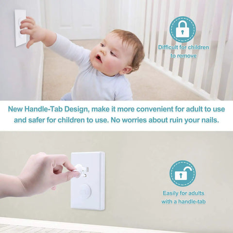 Baby Proofing Outlet Covers 52 Pack White Plug Covers For Electrical Outlets Kid Safe Home Safety Childproof Outlet Plugs