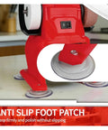 Handheld Cordless Bench Grinder With 75Mm Wheel And 150W Motor, showcasing anti-slip foot patch for stable polishing.