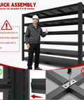 Heavy Duty Garage Shelving 6 Tier Steel Storage Rack 6000 Lbs Capacity Built Like A Tank Adjustable Metal Shelf Unit with quick assembly