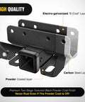 Diagram of 2 Inch Rear Trailer Hitch Receiver Kit For Ford Bronco 2021 Through 2026 showing multi-layer coating details