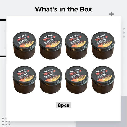 8 Pack Emergency Candles With 3 Wick Plant Wax Burn Delivers 36 Hour Light For Power Outages Camping Hiking And Storms In A Durable Black Container