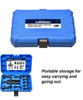 10 Piece Motorcycle Blind Bearing Puller Kit With Inner Bearing Extractor Collets 8mm To 25mm in blue case