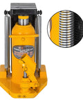 Heavy Duty Toe Jack Lift Hydraulic Tool For Cars And Trucks, Air Hydraulic Toe Jack With 5 To 10 Ton Capacity, Yellow Finish