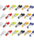 Top Notch 24 Piece Heavy Duty Mini Spring Clip Set With Colorful Quick Release Clamps Perfect For Woodworking Gardening Camping Tents And Craft Projects Plus Portable Industrial Hand Tool Kit You Need For Any Job, colorful mini spring clips