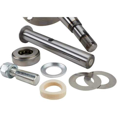 Forged Front Spindles With King Pins For Ford 1928 1948, drop forged 4140 steel components, ideal for hot rod builds and drum brakes.